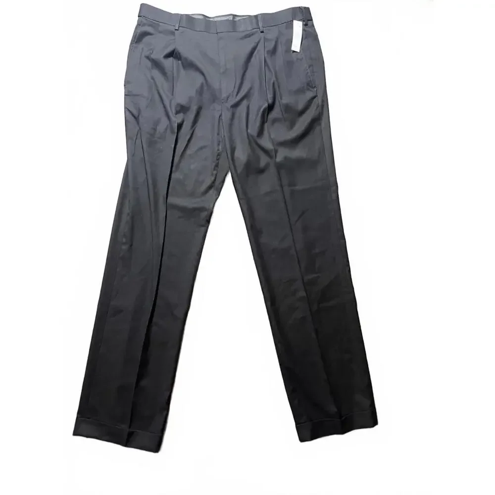 SaddleBred Motion Stretch Dress Pants Mens 38x34 Black New‎ With Tags $120 MSRP